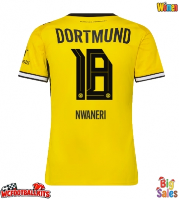 Borussia Dortmund Ethan Nwaneri #18 Replica Home Stadium Shirt for Women 2026-27 Short Sleeve